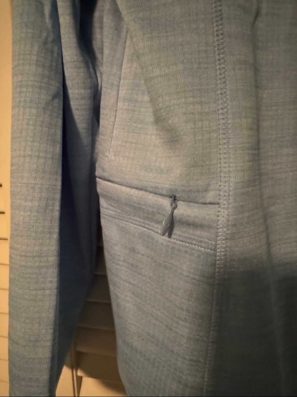 IBKUL Light Blue Zip-Front Mock Neck Pullover - Picture 4 of 6
